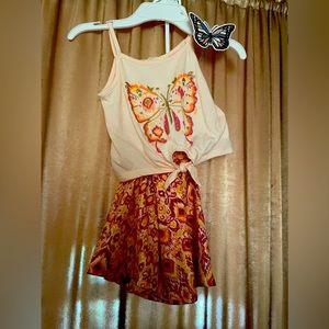 BTWEEN Short Set Girls Size 4 NWT Butterfly